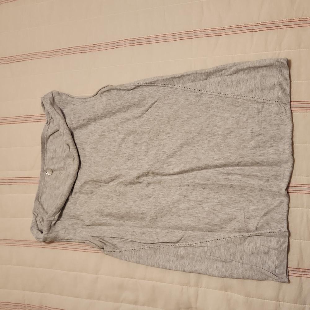 Margaret O'Leary grey knit sleeveless sweater